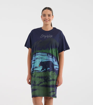 Little Blue House Stay Wild Watercolour Women’s Sleepshirt